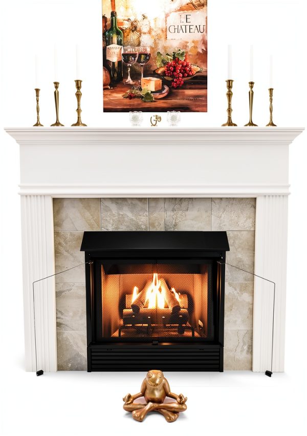 Black Adjustable Fireplace Hood for 28 to 48" Harmony Burners Fireplace Hood Heat Shield （Patent Applied）-8