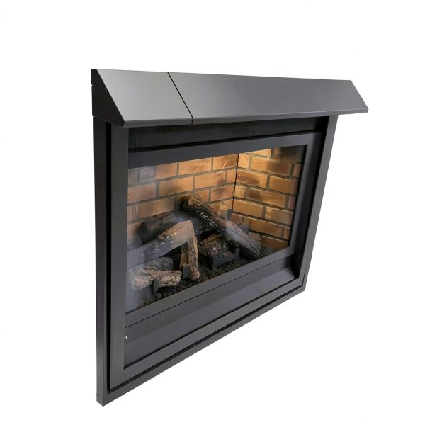 Black Adjustable Fireplace Hood for 28 to 48" Harmony Burners Fireplace Hood Heat Shield （Patent Applied）-5