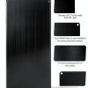 Stainless Steel Backsplash Range Hood Stove Backsplash Back Stainless Steel Sheet for Kitchen Wall Splatter Metal Wall Panels with Screws and Hanging Towel(Black,24×30 Inch)-2