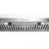 Empava Ductless Under Cabinet Range Hood 30 Inch, Convertible Ducted (Rear/Top Vent), 300 CFM, Push Button Plug in, Stainless Steel-0