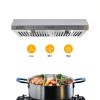 Empava Ductless Under Cabinet Range Hood 30 Inch, Convertible Ducted (Rear/Top Vent), 300 CFM, Push Button Plug in, Stainless Steel-4