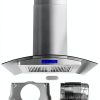 30 in. COSMO Lumin Island Range Hood 380 CFM Stainless Steel LED-6