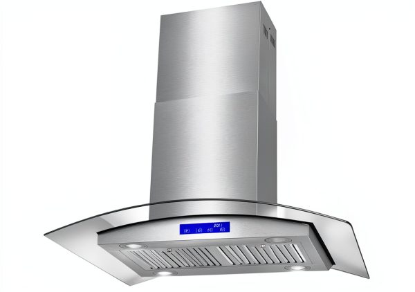 30 in. COSMO Lumin Island Range Hood 380 CFM Stainless Steel LED-9