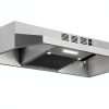 Range Hood 30 inch Under Cabinet, Stainless Steel Kitchen Vent Hood 280CFM, Built-in Kitchen Stove Hood w/Rocker Button Control, Ducted/Ductless Convertible Duct, 2 Speeds Fan, Bright LED Light-0