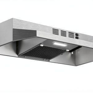Range Hood 30 inch Under Cabinet, Stainless Steel Kitchen Vent Hood 280CFM, Built-in Kitchen Stove Hood w/Rocker Button Control, Ducted/Ductless Convertible Duct, 2 Speeds Fan, Bright LED Light-0