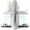 Range Hood 30 inch Under Cabinet, Stainless Steel Kitchen Vent Hood 280CFM, Built-in Kitchen Stove Hood w/Rocker Button Control, Ducted/Ductless Convertible Duct, 2 Speeds Fan, Bright LED Light-4